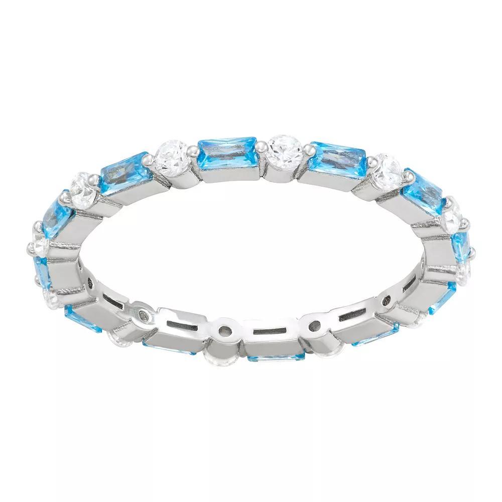 Contessa Di Capri Birthstone Eternity Ring, Women's, Size: 9, Sterling September Product Image