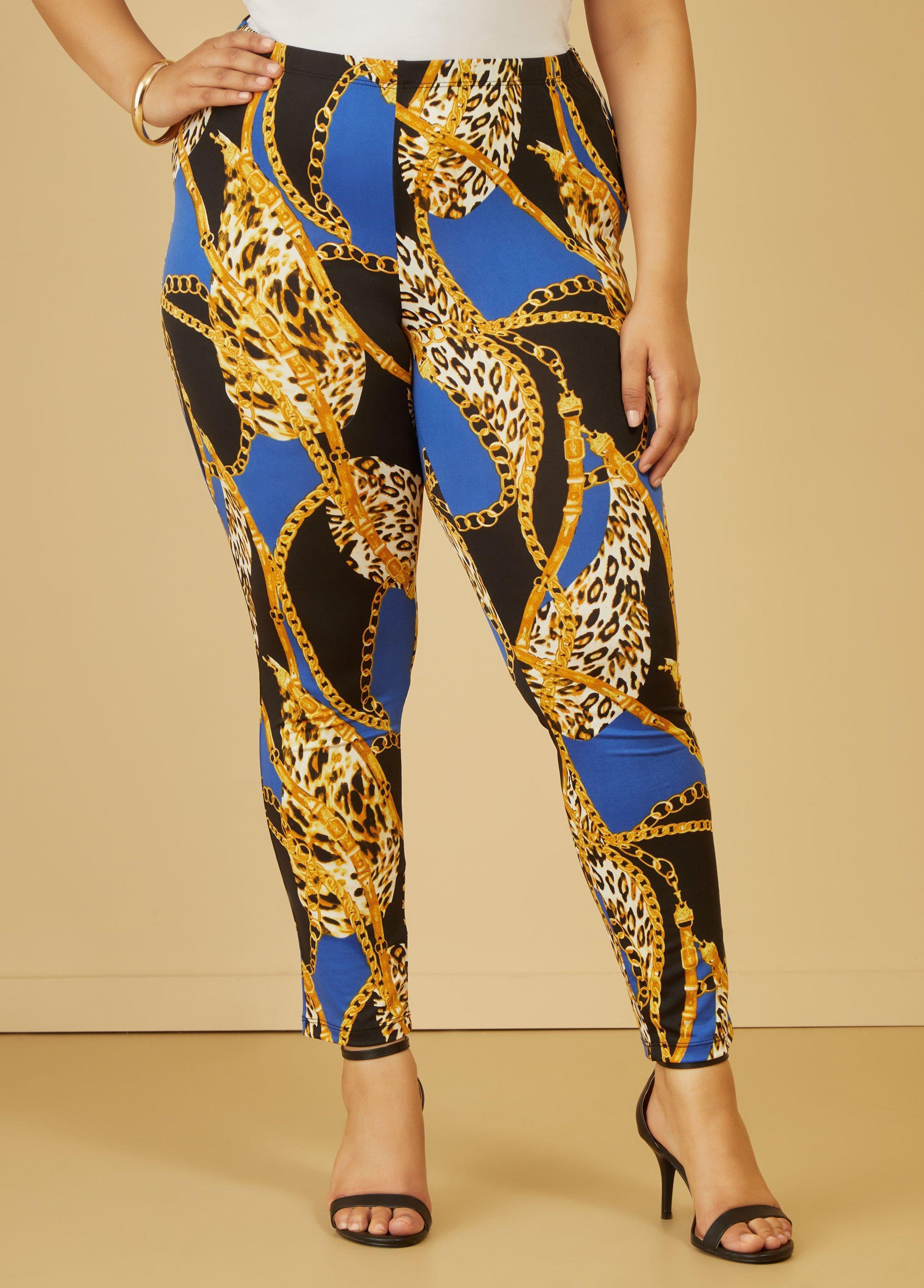 Plus Size Animal Print High Rise Leggings Ashley Stewart Product Image
