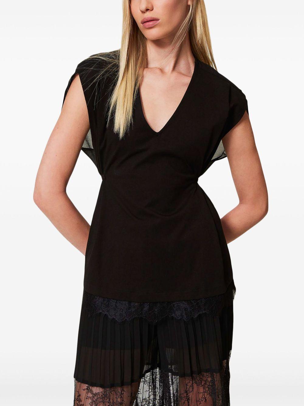 pleated lace top Product Image