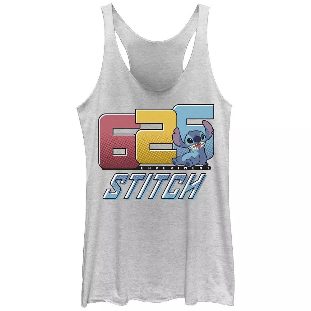 Disney's Lilo & Stitch Women's Experiment 626 Stitch Tri-Blend Racerback Tank Top, Girl's, Size: Small, White Grey Product Image