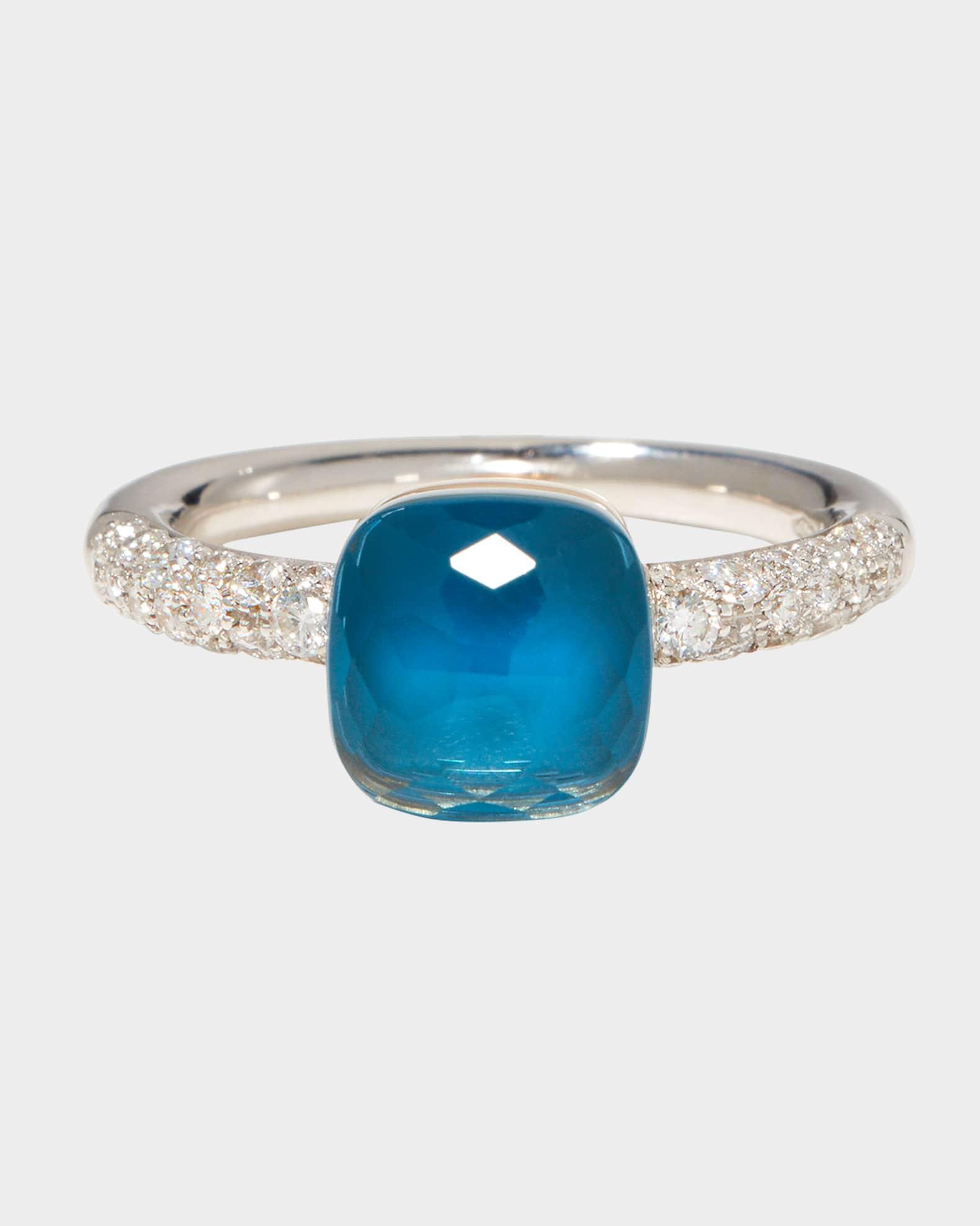 Nudo 18K Gold Ring White Topaz & Diamonds, EU 52 / US 6 Product Image