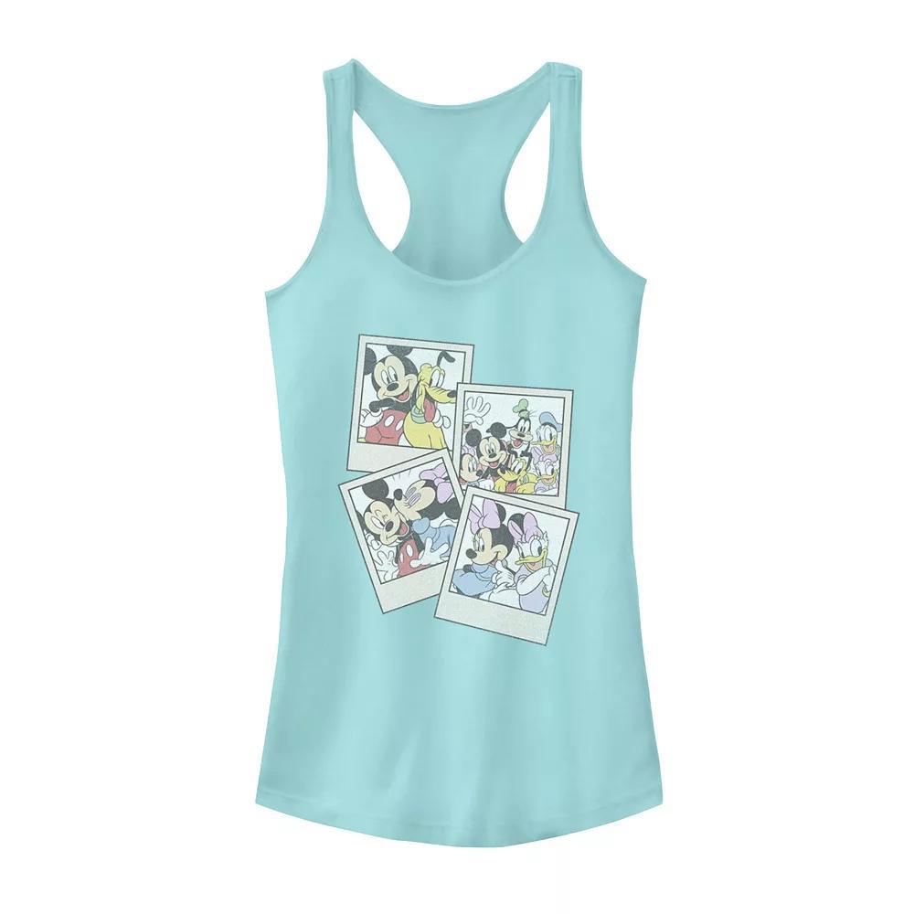 Disney's Mickey And Friends Group Shot Polaroids Racerback Tank Top, Girl's, Size: Large, Cancun Product Image