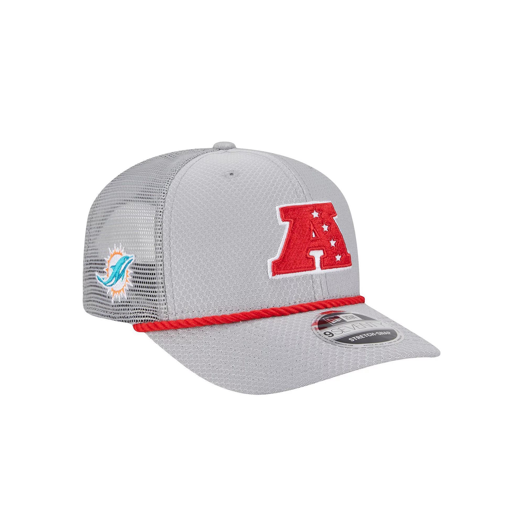 Men's New Era  Gray Miami Dolphins 2025 Pro Bowl 9SEVENTY Stretch-Snap Hat, Grey Product Image
