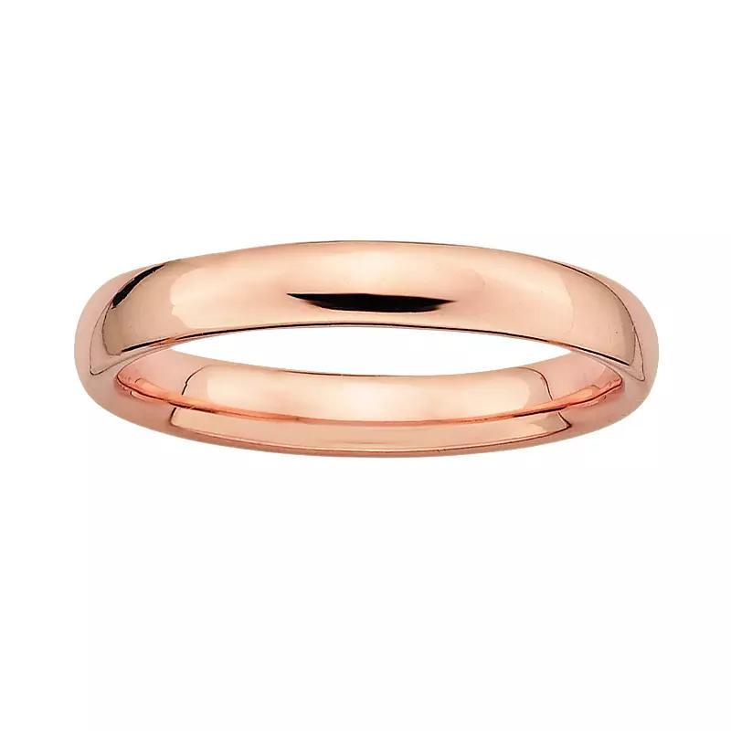 Stacks & Stones 18k Rose Gold Over Silver Stack Ring, Women's, Size: 7, Pink Product Image