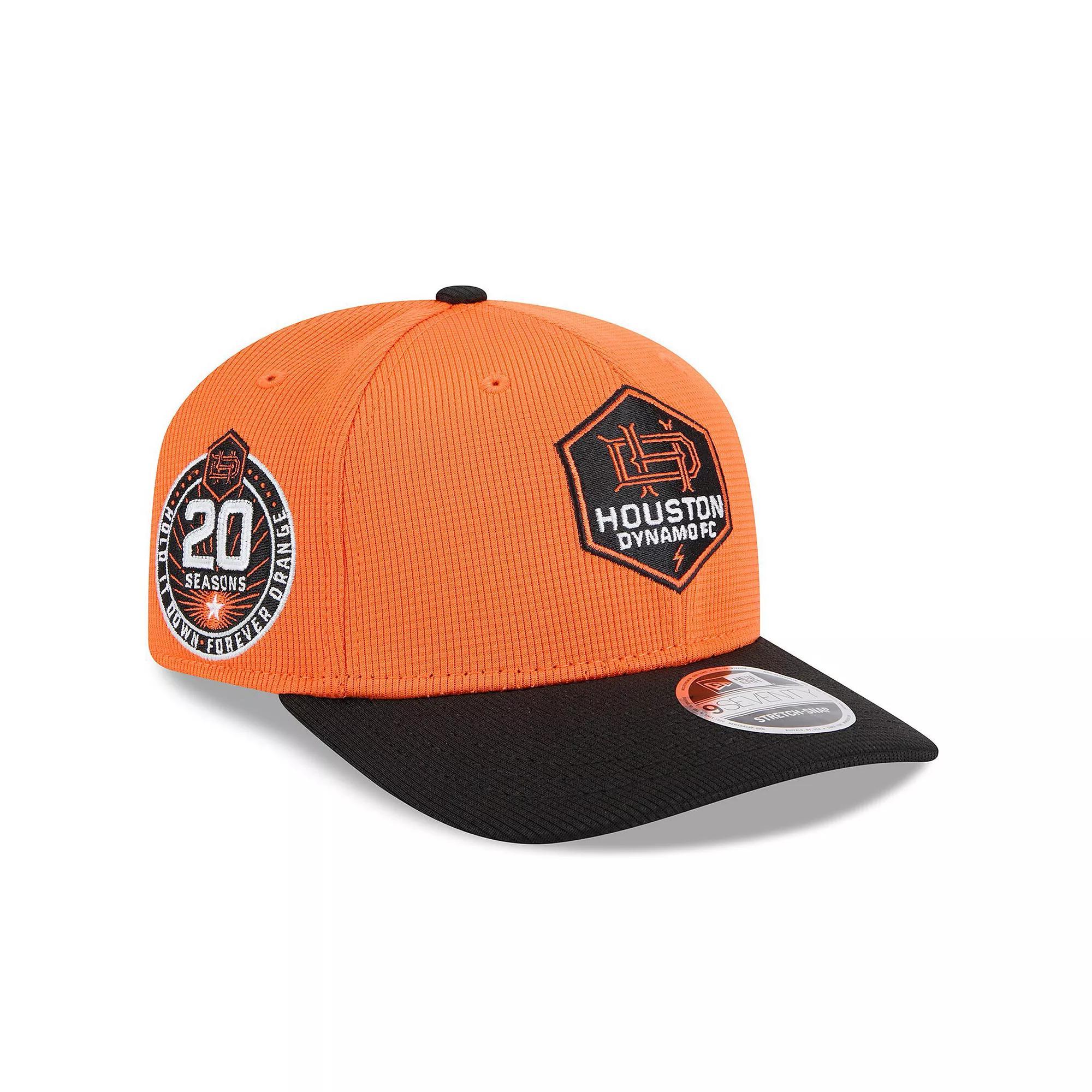 Men's New Era  Orange/Black Houston Dynamo FC 2025 Jersey Hook 9SEVENTY Stretch-Snap Hat, Dyn Orange Product Image