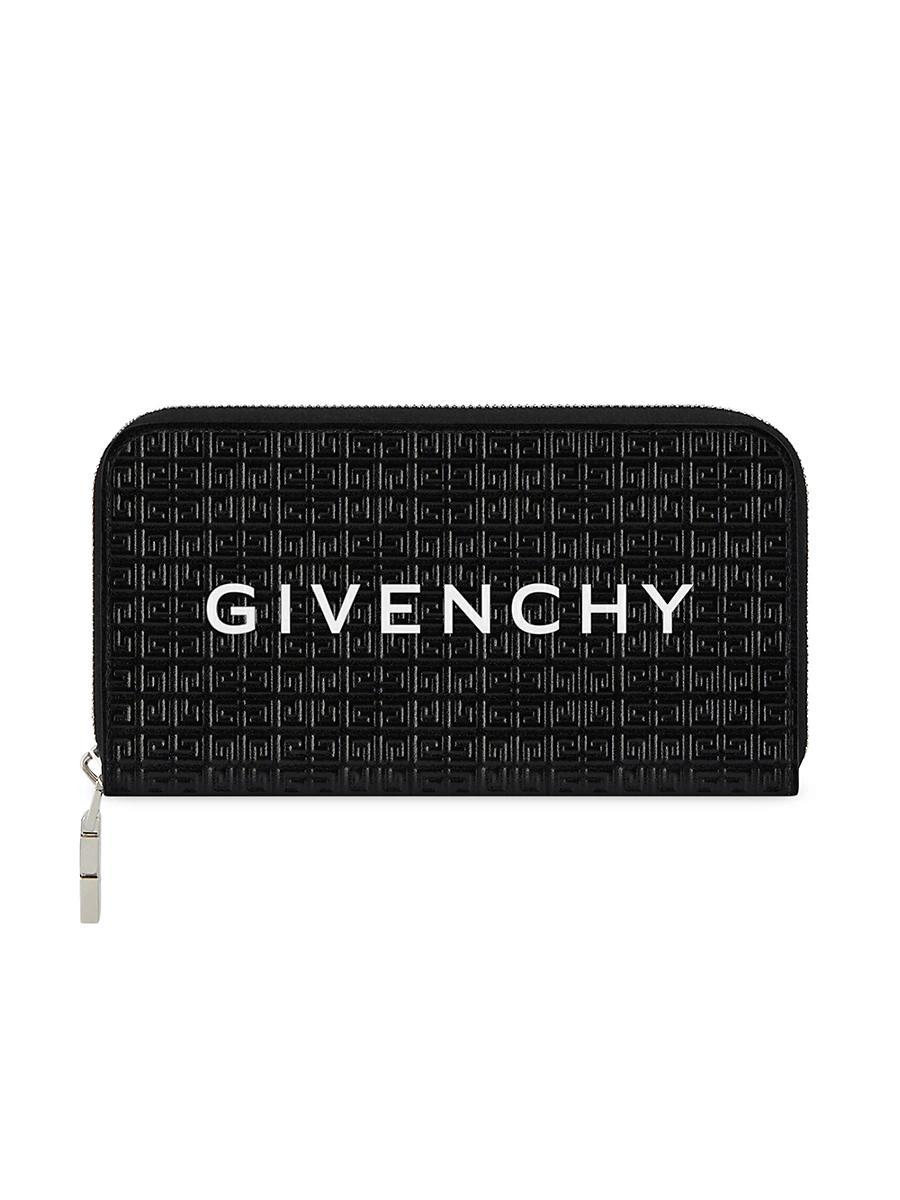 Mens Long Zippered Wallet in 4G Leather Product Image