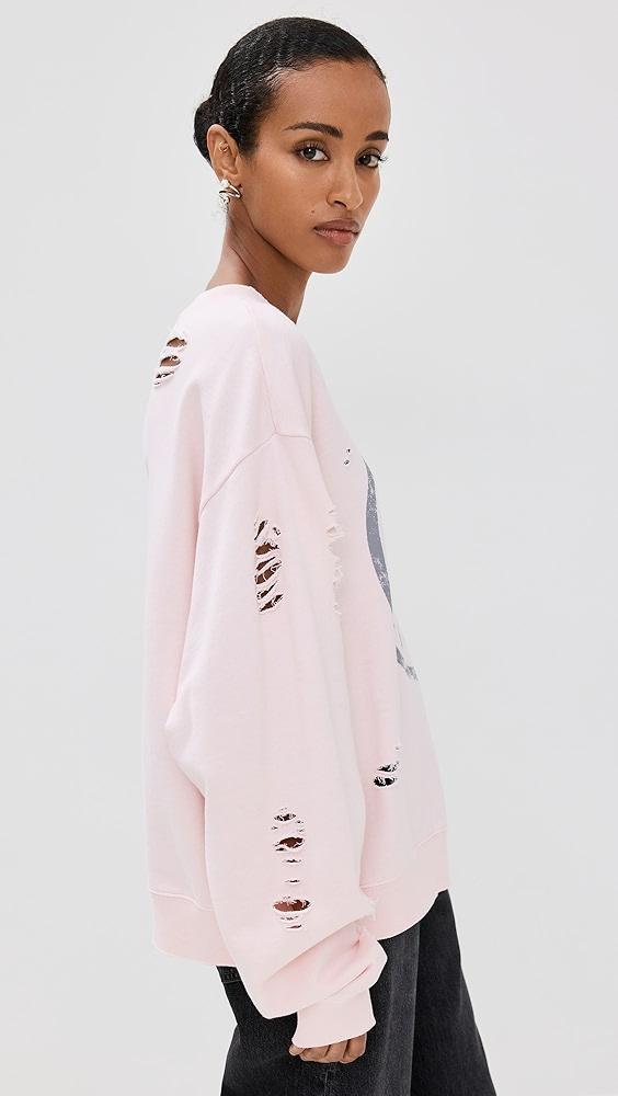 Acne Studios Button Logo Sweatshirt | Shopbop Product Image