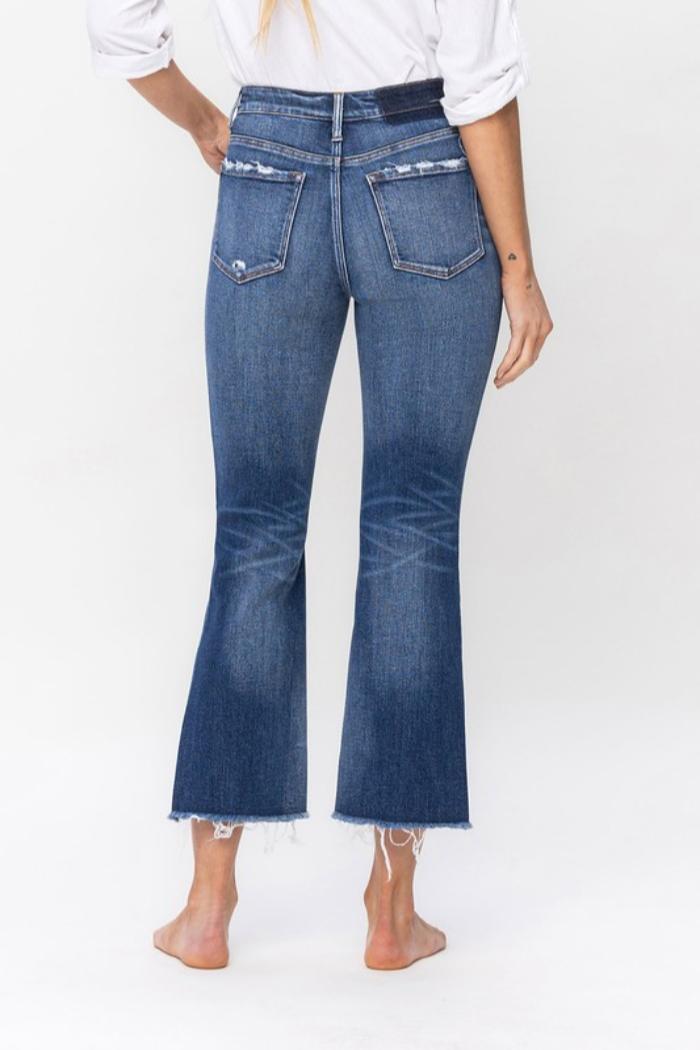 High Rise Step Hem Jeans Product Image