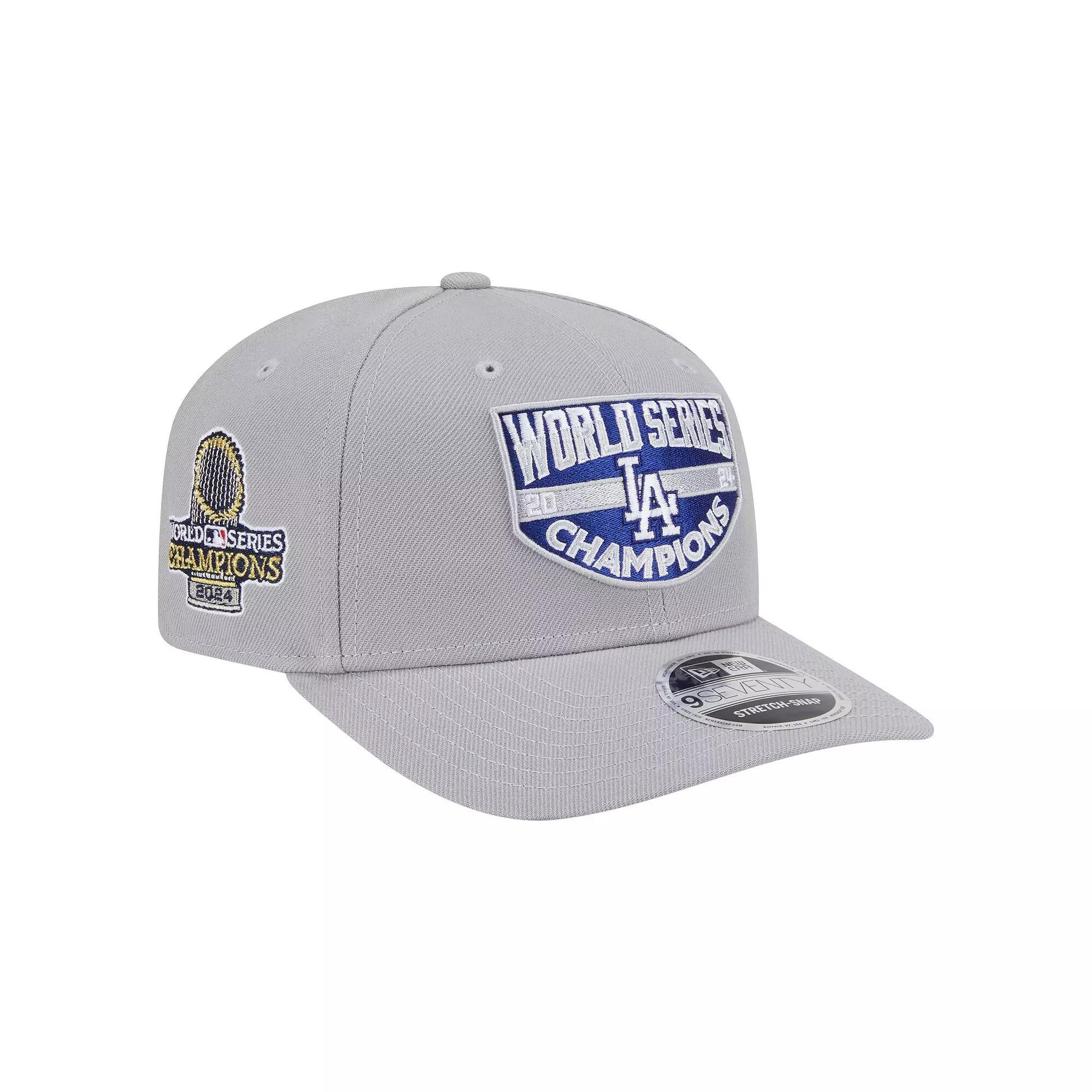 Men's New Era  Gray Los Angeles Dodgers 2024 World Series Champions 9SEVENTY Adjustable Hat, Grey Product Image