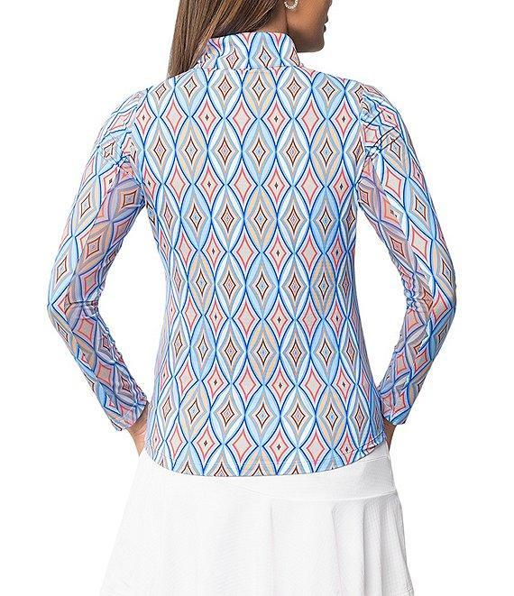 IBKUL Romina Print Mock Neck Long Sleeve Top Product Image