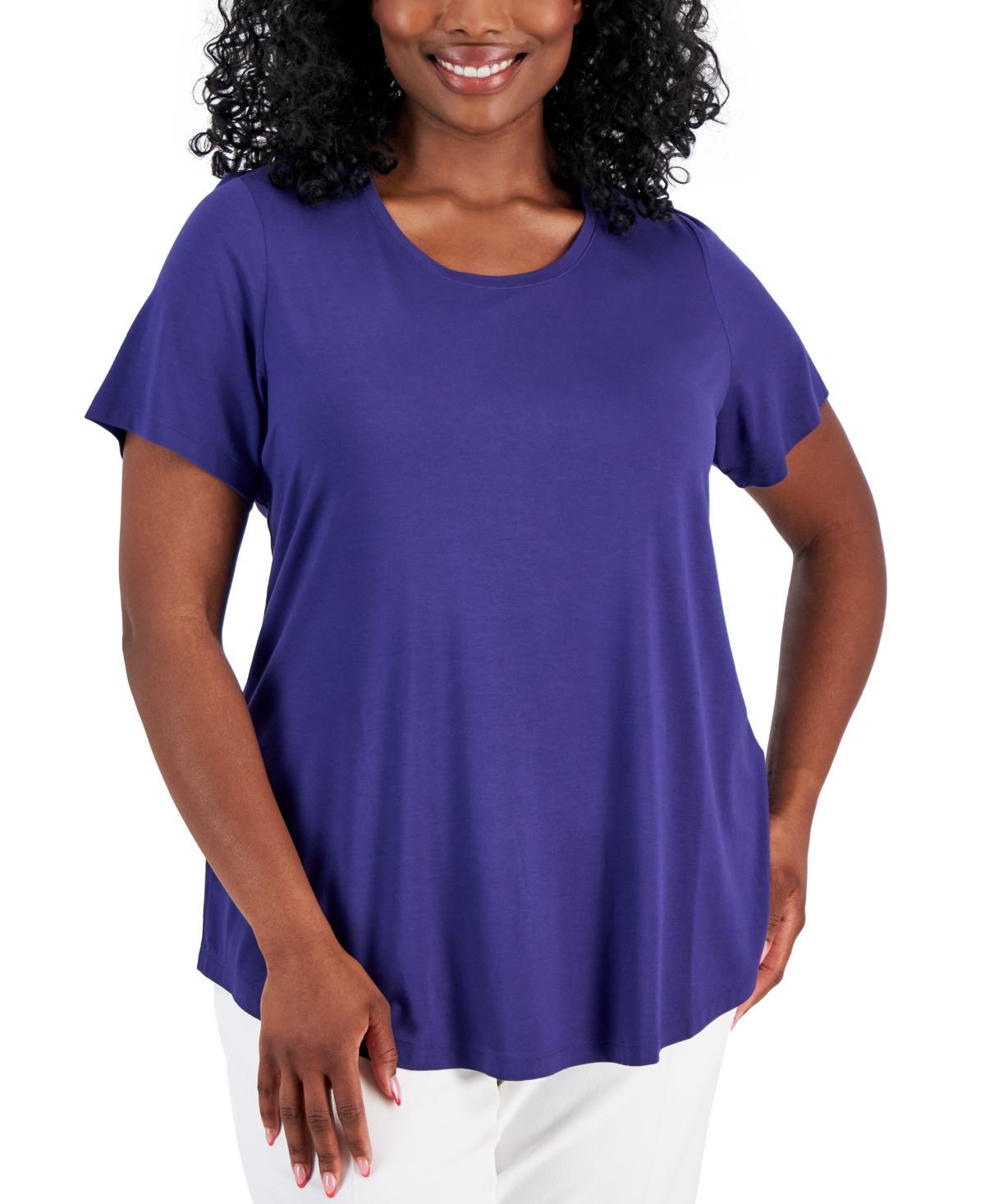 Jm Collection Plus Size Short-Sleeve Top, Created for Macys Product Image