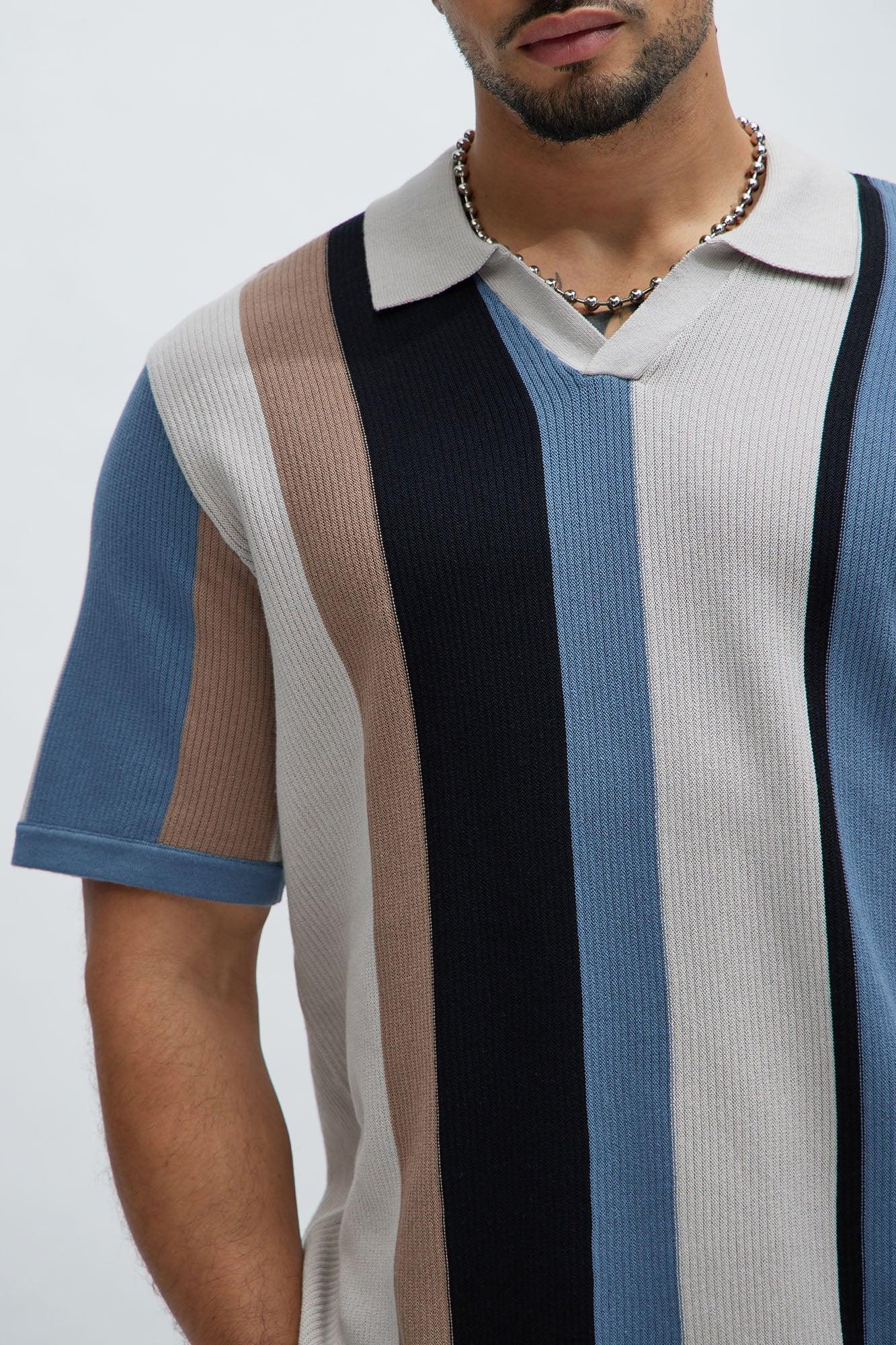Kirk Knit Short Sleeve Polo - Taupe/combo Product Image