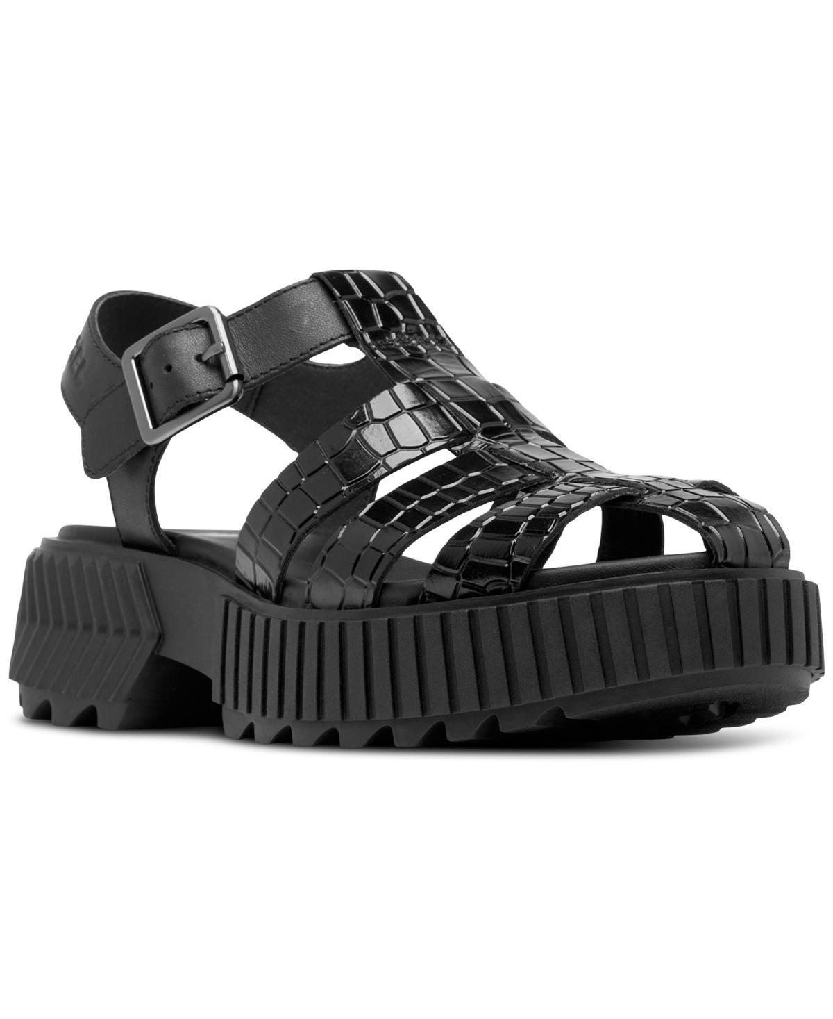 Ona Embossed Leather Fisherman Sandals Product Image