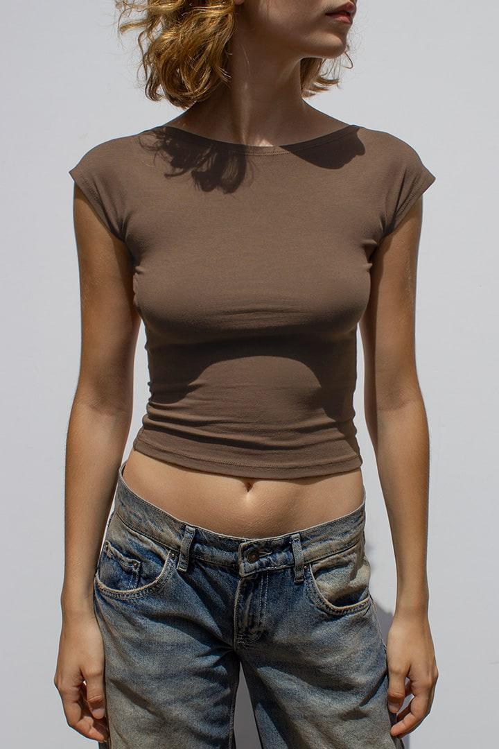 Boat neck t-shirt Product Image