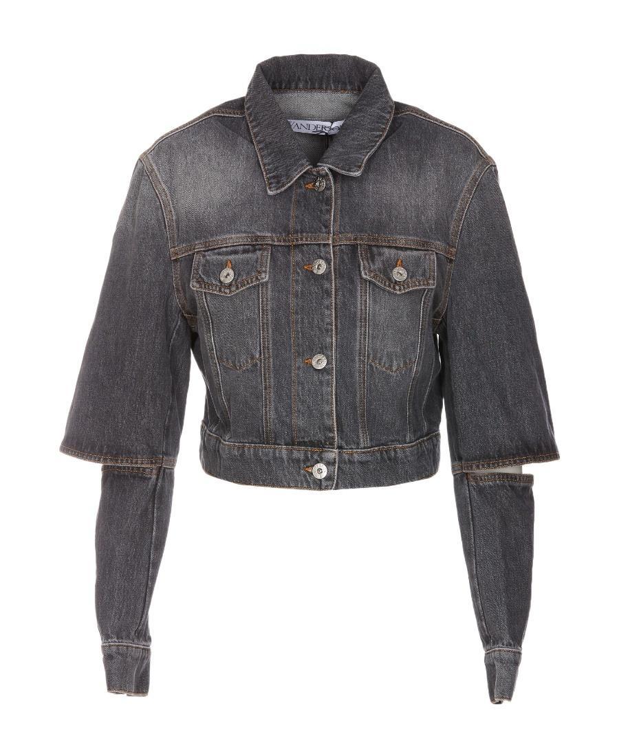 JW ANDERSON Cut-out Sleeve Trucker Jacket In Black Product Image