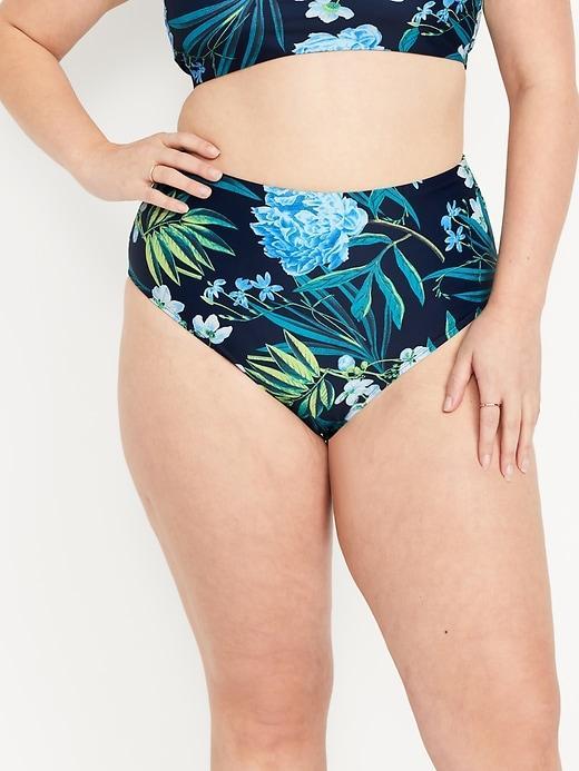 High-Waisted French-Cut Bikini Swim Bottoms Product Image