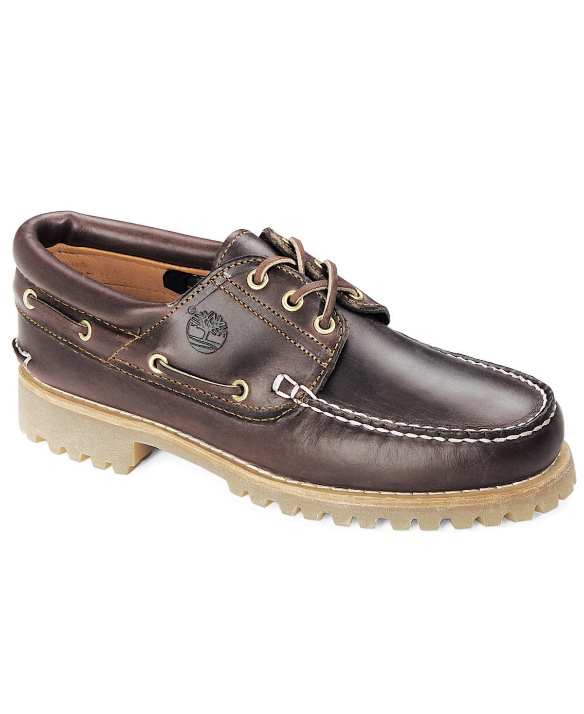 Timberland Mens 3-Eye Lug Handsewn Leather Boat Shoes Product Image