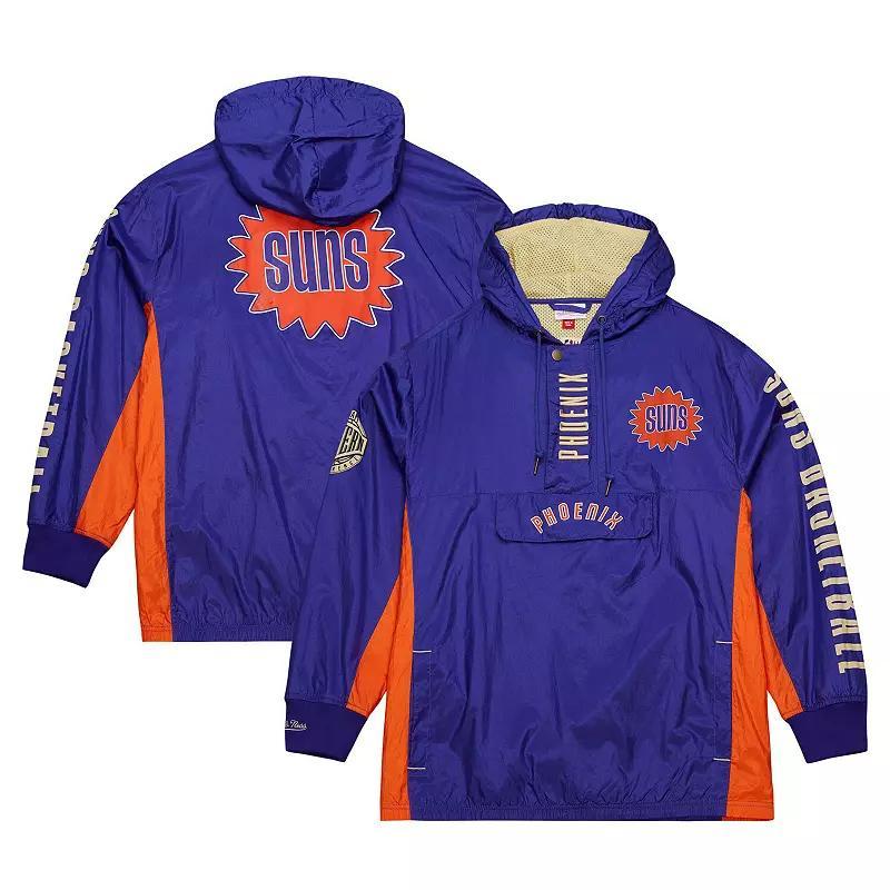 Men's Mitchell & Ness Purple Utah Jazz  Team OG 2.0 Vintage Logo Anorak Windbreaker Quarter-Zip Jacket, Size: Large, Jaz Purple Product Image