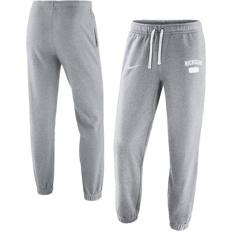 Mens Nike Heathered Gray Michigan Wolverines Saturday Fleece Pants Product Image