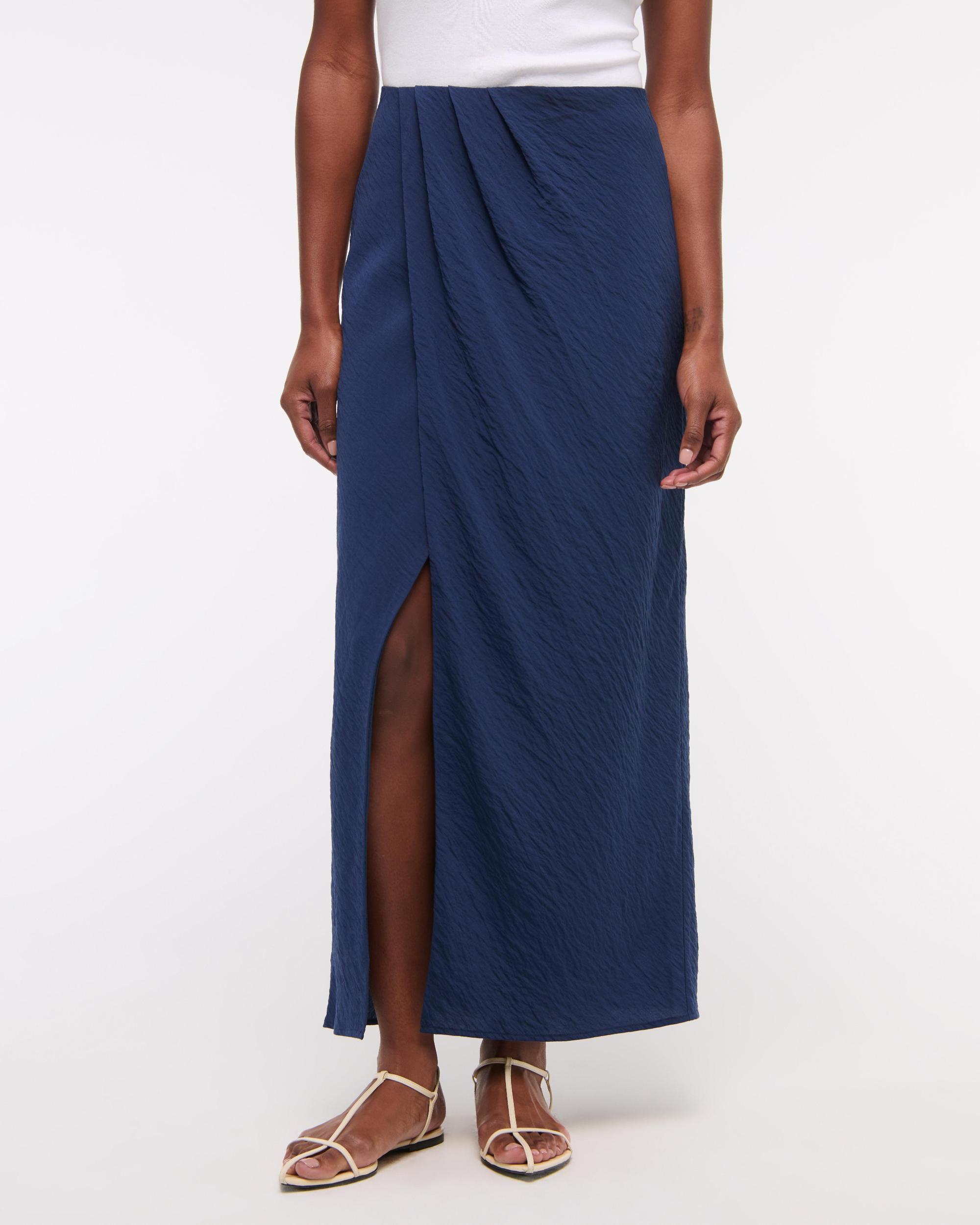 Mid Rise Sarong Maxi Skirt Product Image