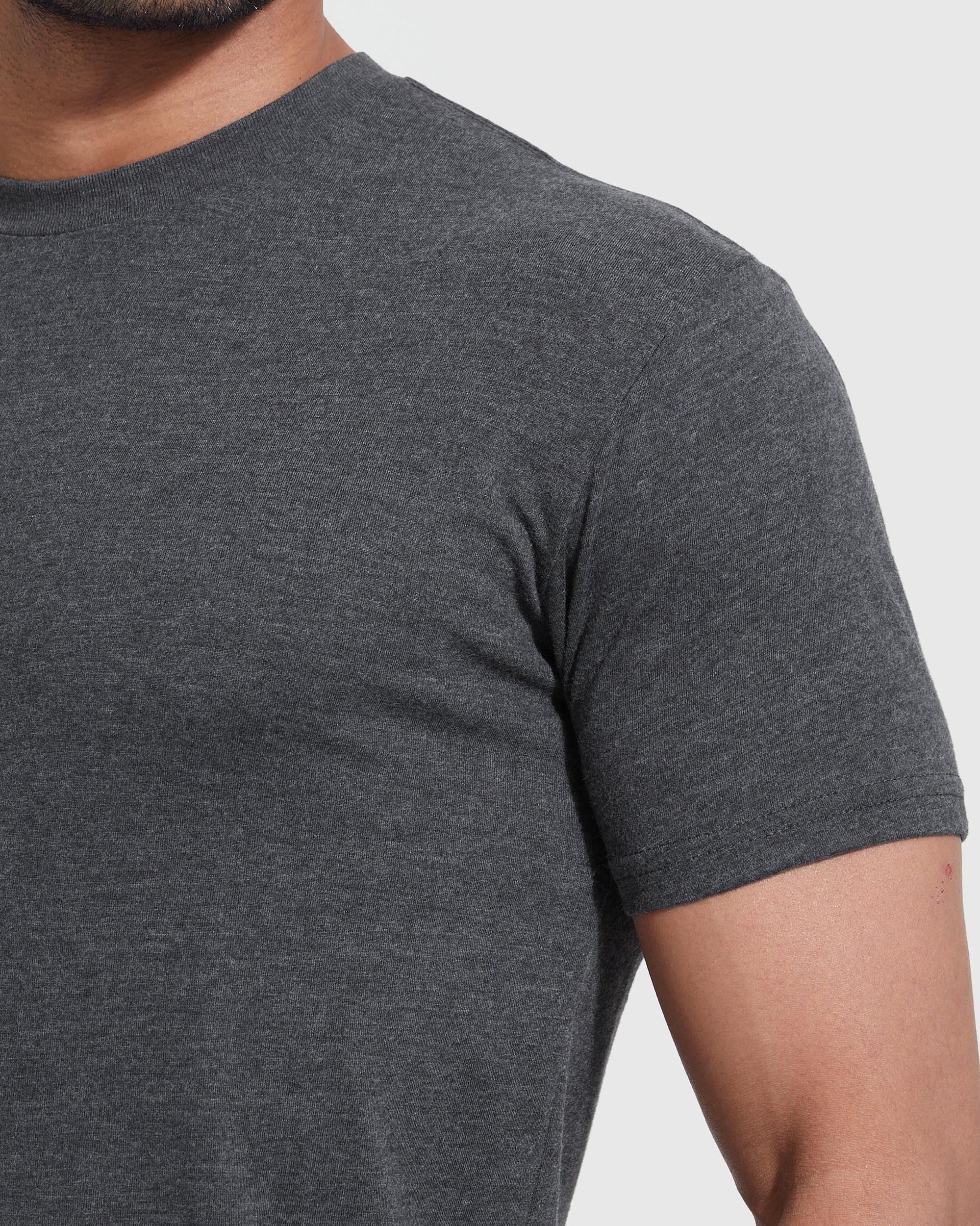 Charcoal Heather Gray Classic Crew Neck Product Image