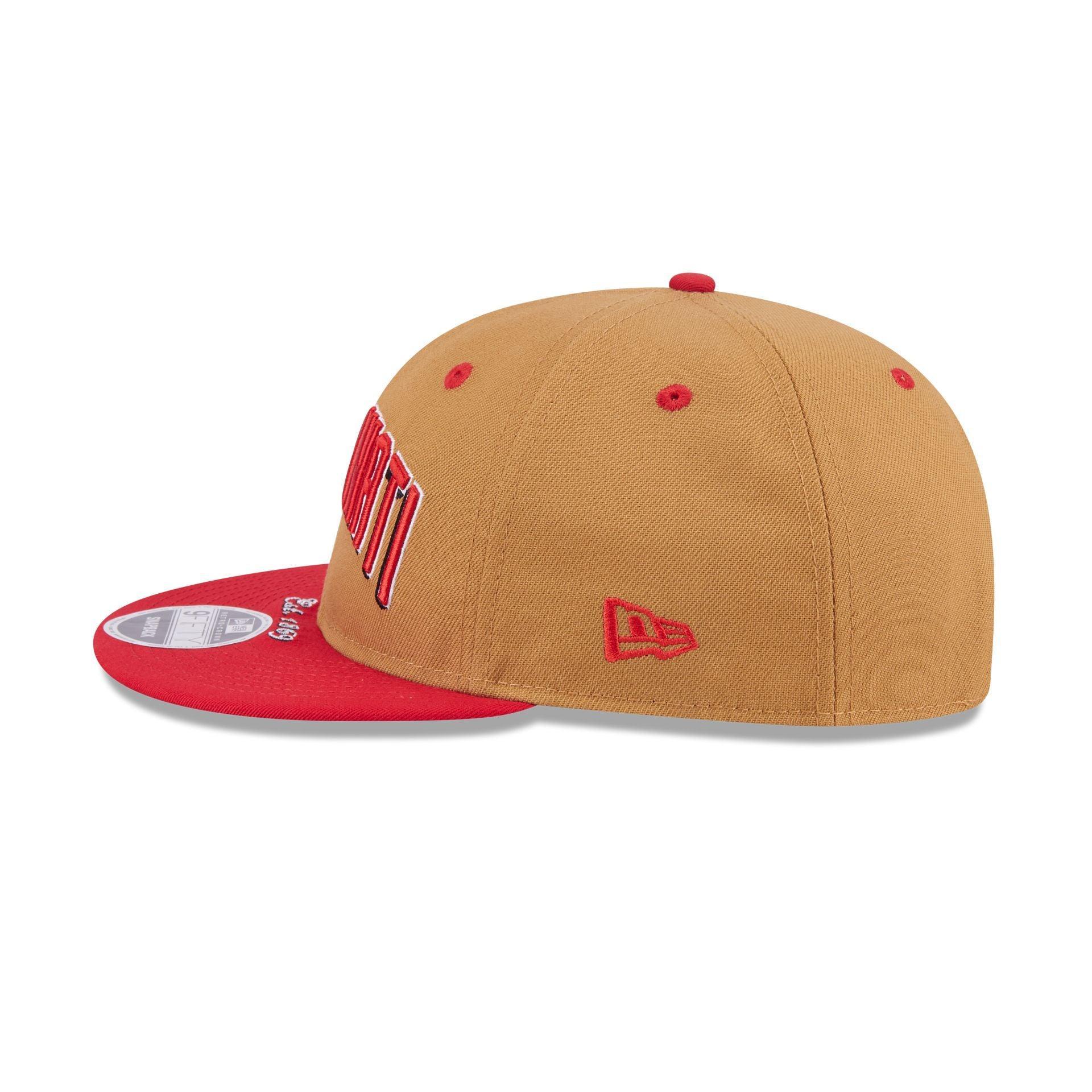 Cincinnati Reds Wheat Retro Crown 9FIFTY Snapback Hat Male Product Image
