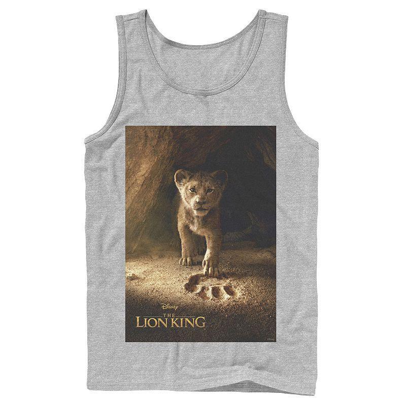 Disney's The Lion King Simba Paw Men's Live Action Movie Poster Tank Top, Size: Large, Athletic Grey Product Image