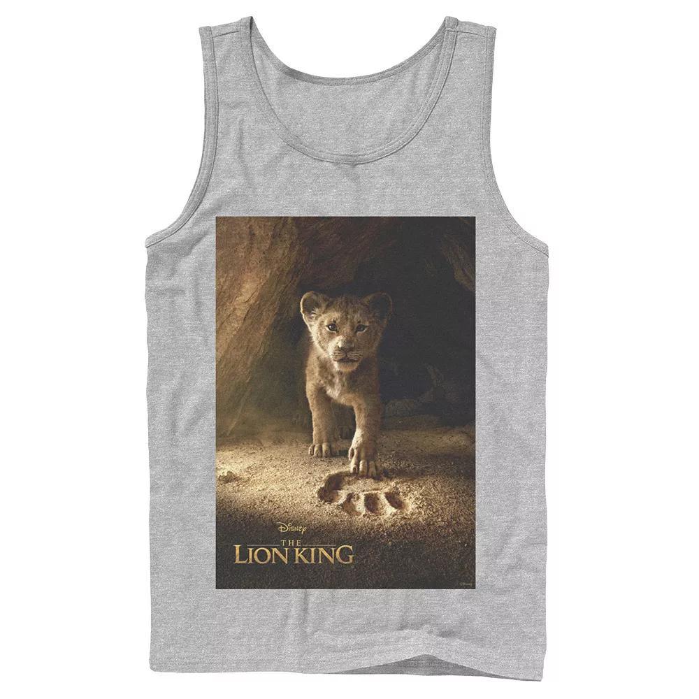 Disney's The Lion King Simba Paw Men's Live Action Movie Poster Tank Top, Size: Large, Athletic Grey Product Image