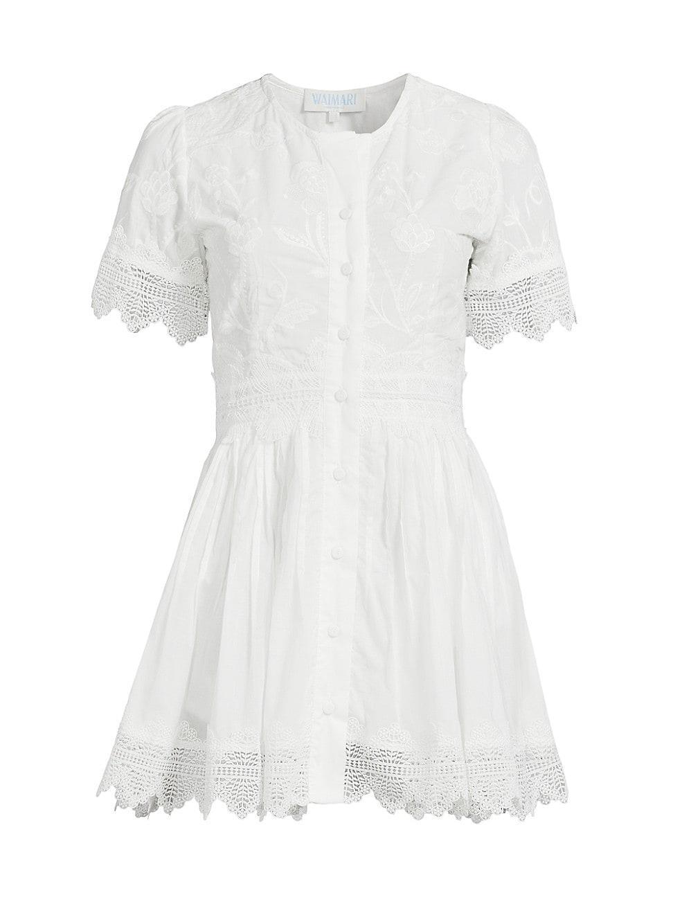 Womens Core Margarita Embroidered Cotton Minidress Product Image