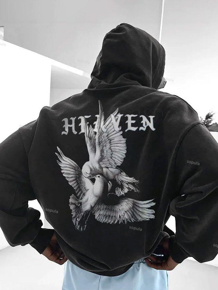 Y2k Trendy Cross Graphic Zip-Up Hoodie Product Image