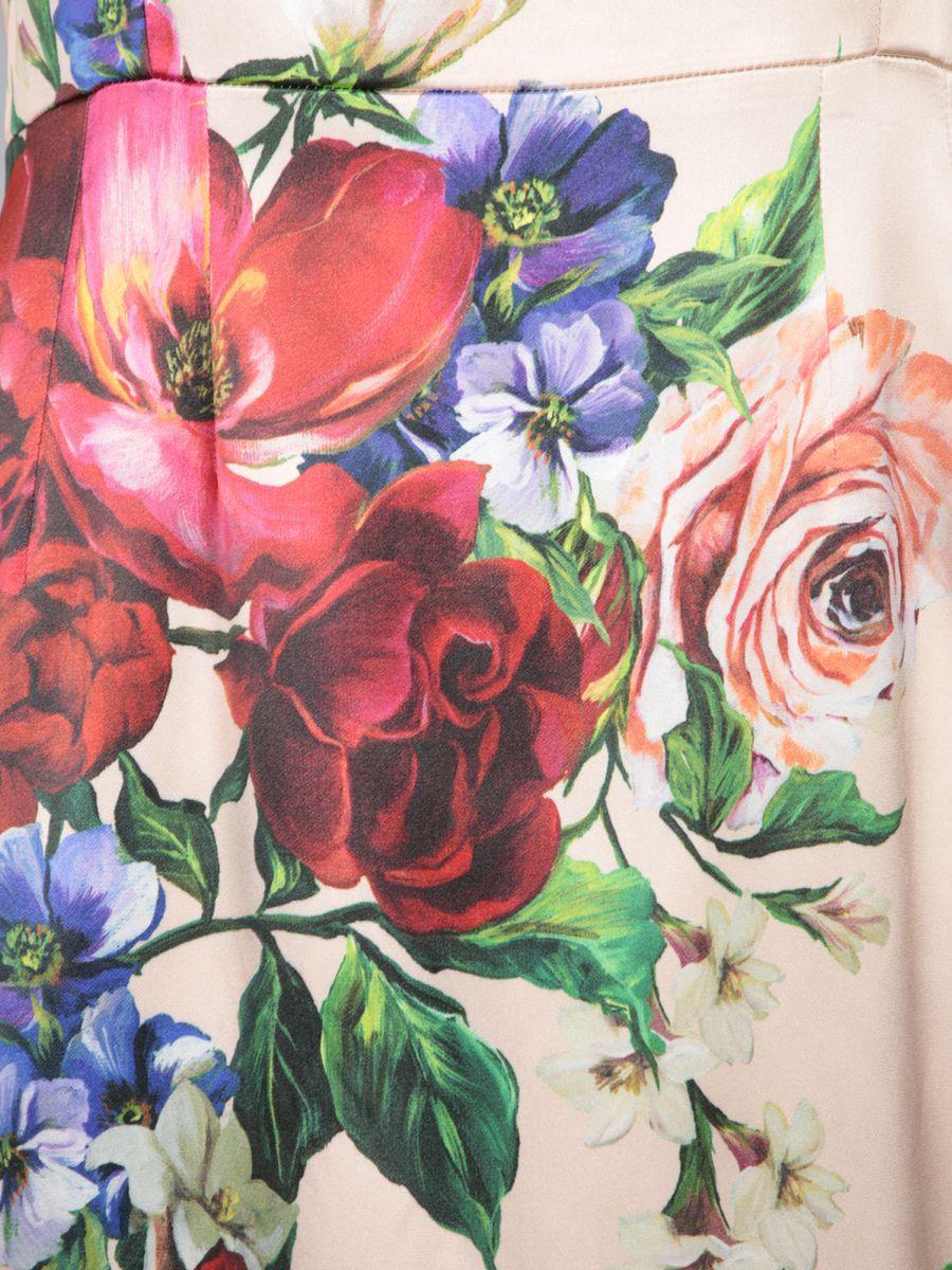 DOLCE & GABBANA Women Flower Print Midi Dress In Neutral Product Image