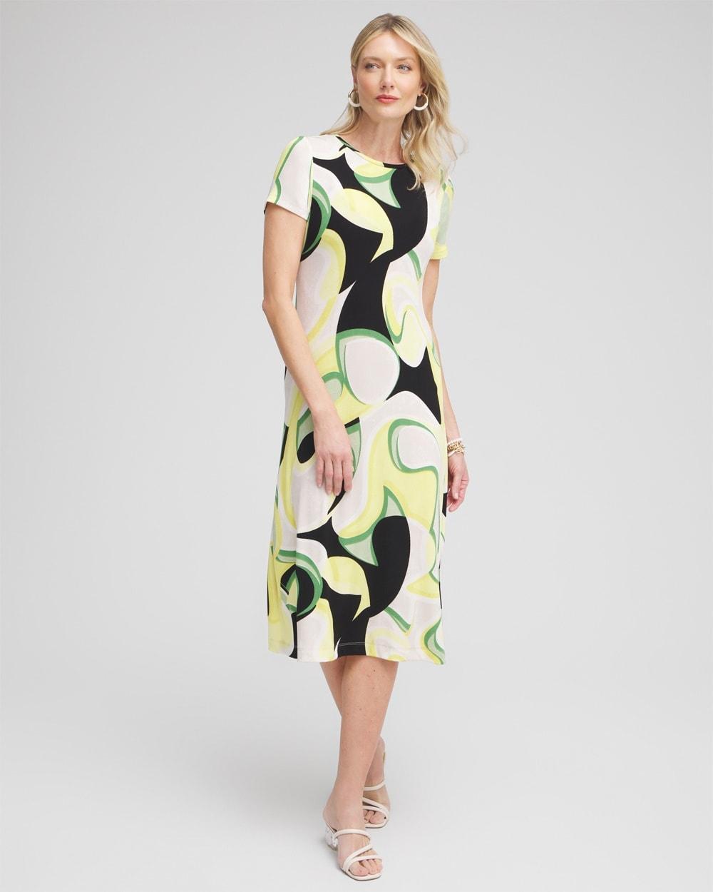 Travelers™ Abstract Cap Sleeve Maxi Dress Product Image
