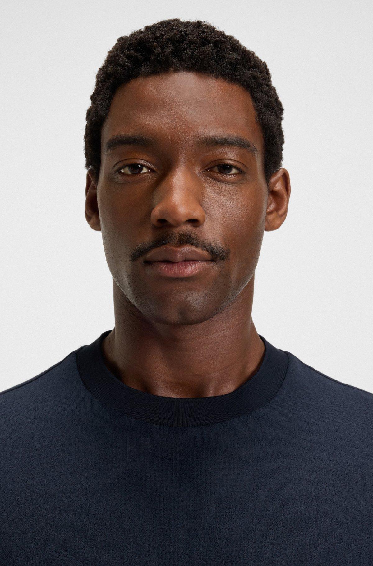 Cotton-silk T-shirt with Prince of Wales check Product Image