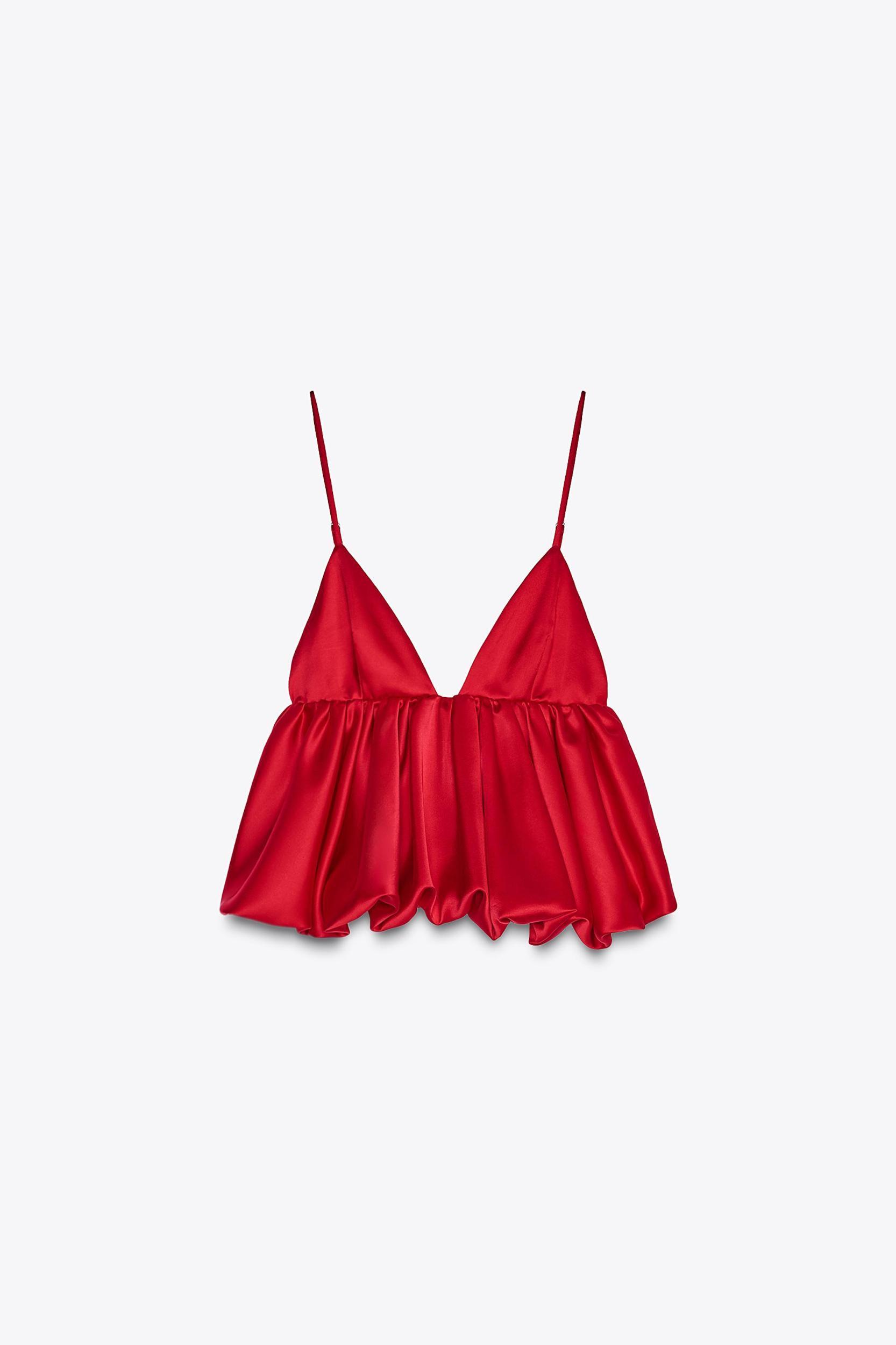 VOLUMINOUS SATIN EFFECT TOP Product Image
