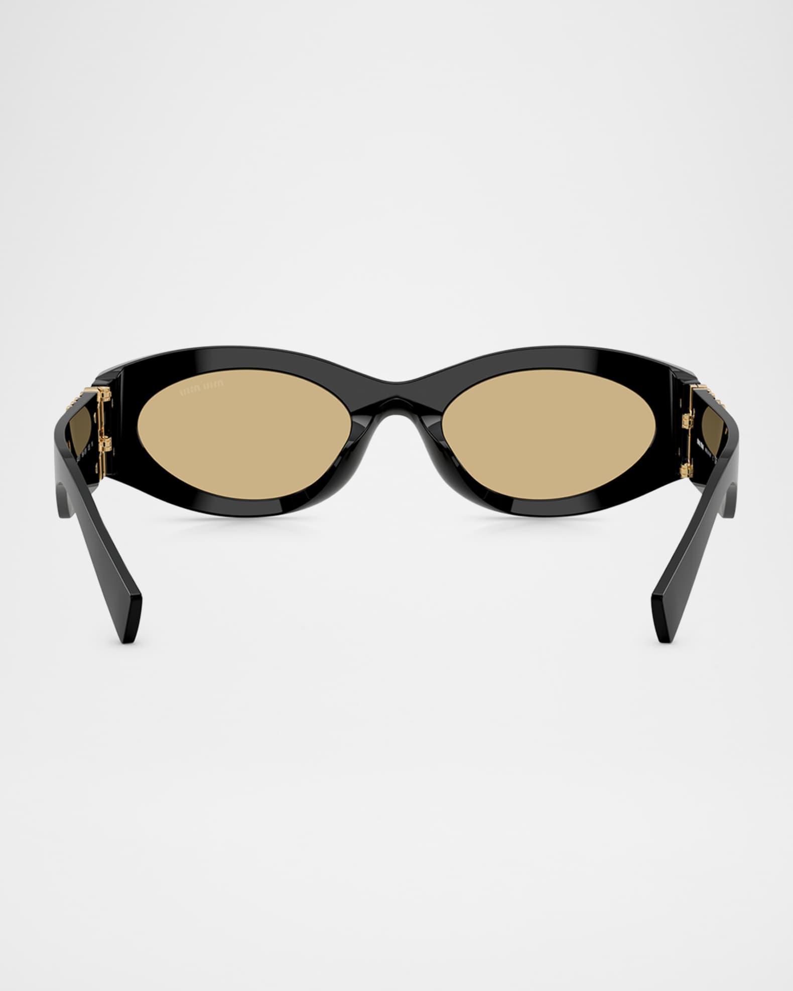 MU 11WS Acetate Oval Sunglasses Product Image