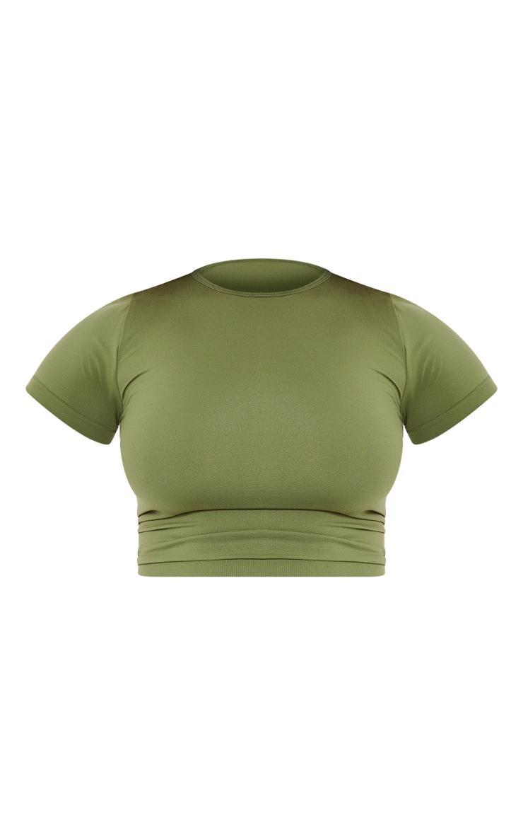 Shape Khaki Fitted Seamless Shorts Product Image