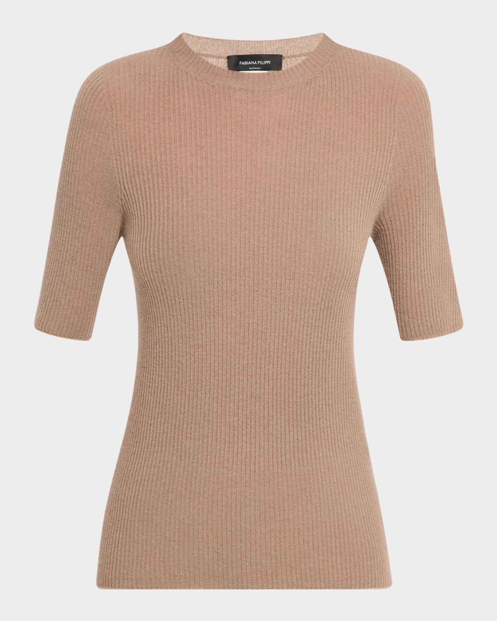 Slim Crewneck Rib Knit Sweater Product Image