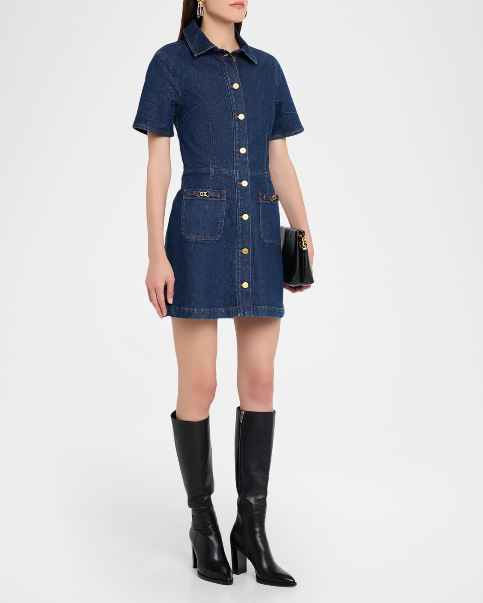 Clementine Tailored Denim Mini Dress Product Image