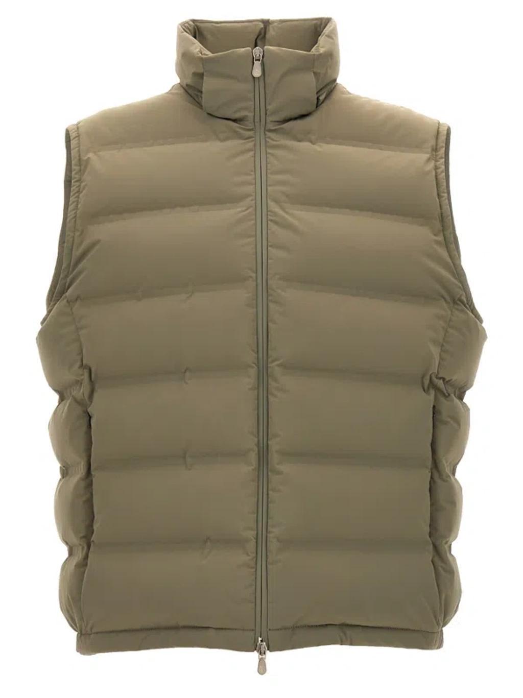 BRUNELLO CUCINELLI Hooded Vest In Green Product Image