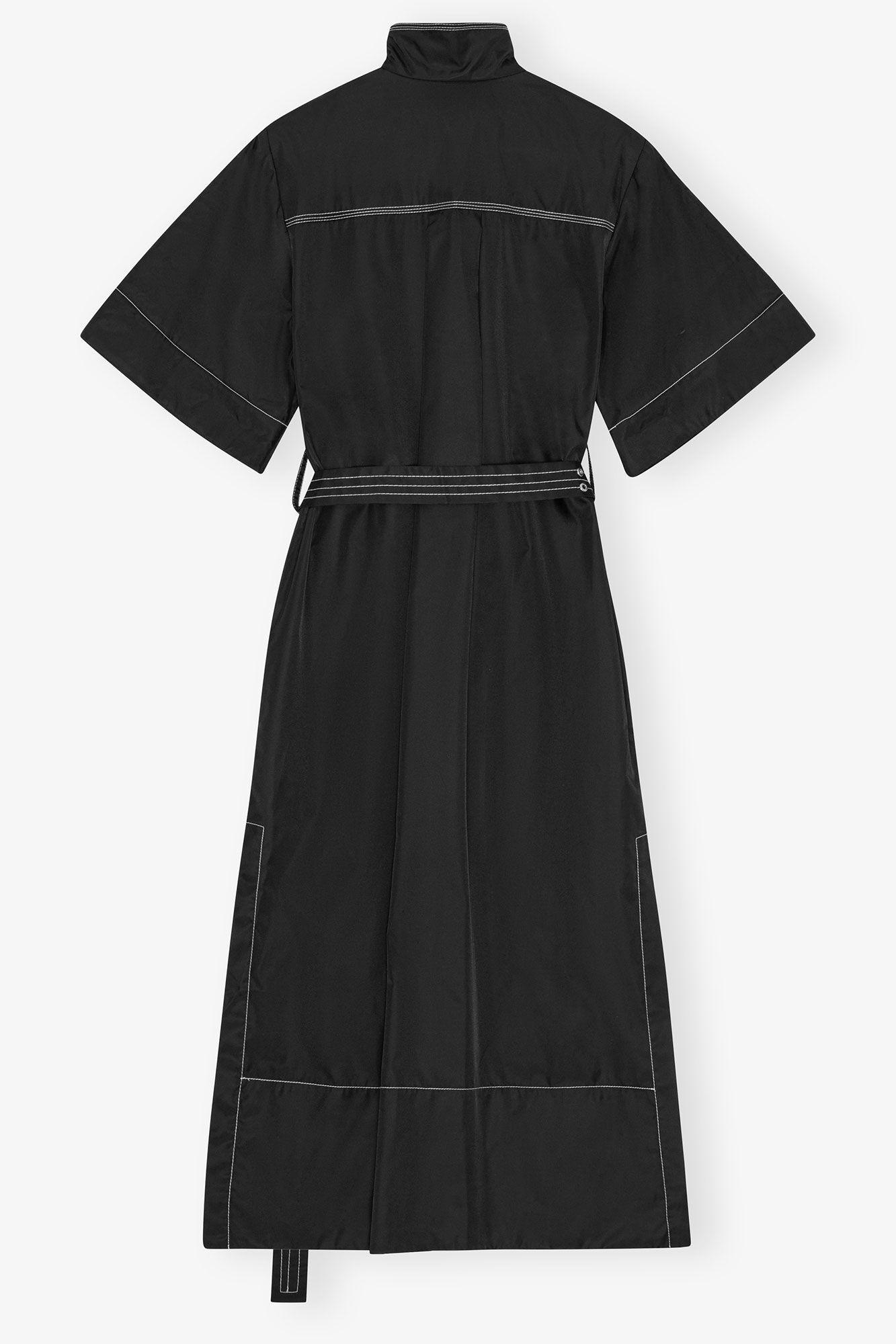 Black Stretch Cotton Dress Product Image