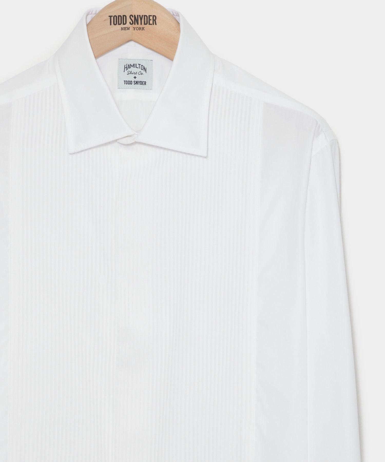 Hamilton + Todd Snyder Cotton Pleated Spread Collar Tuxedo Shirt Product Image