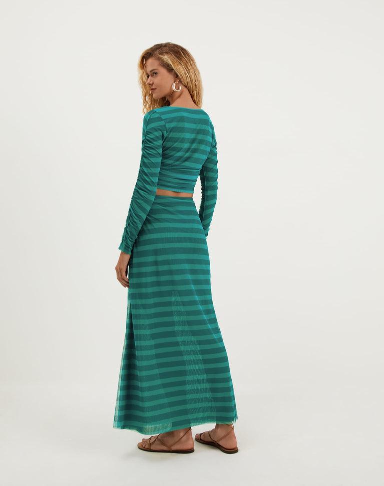 Amira Detail Long Skirt - Harmonie Yacht Product Image