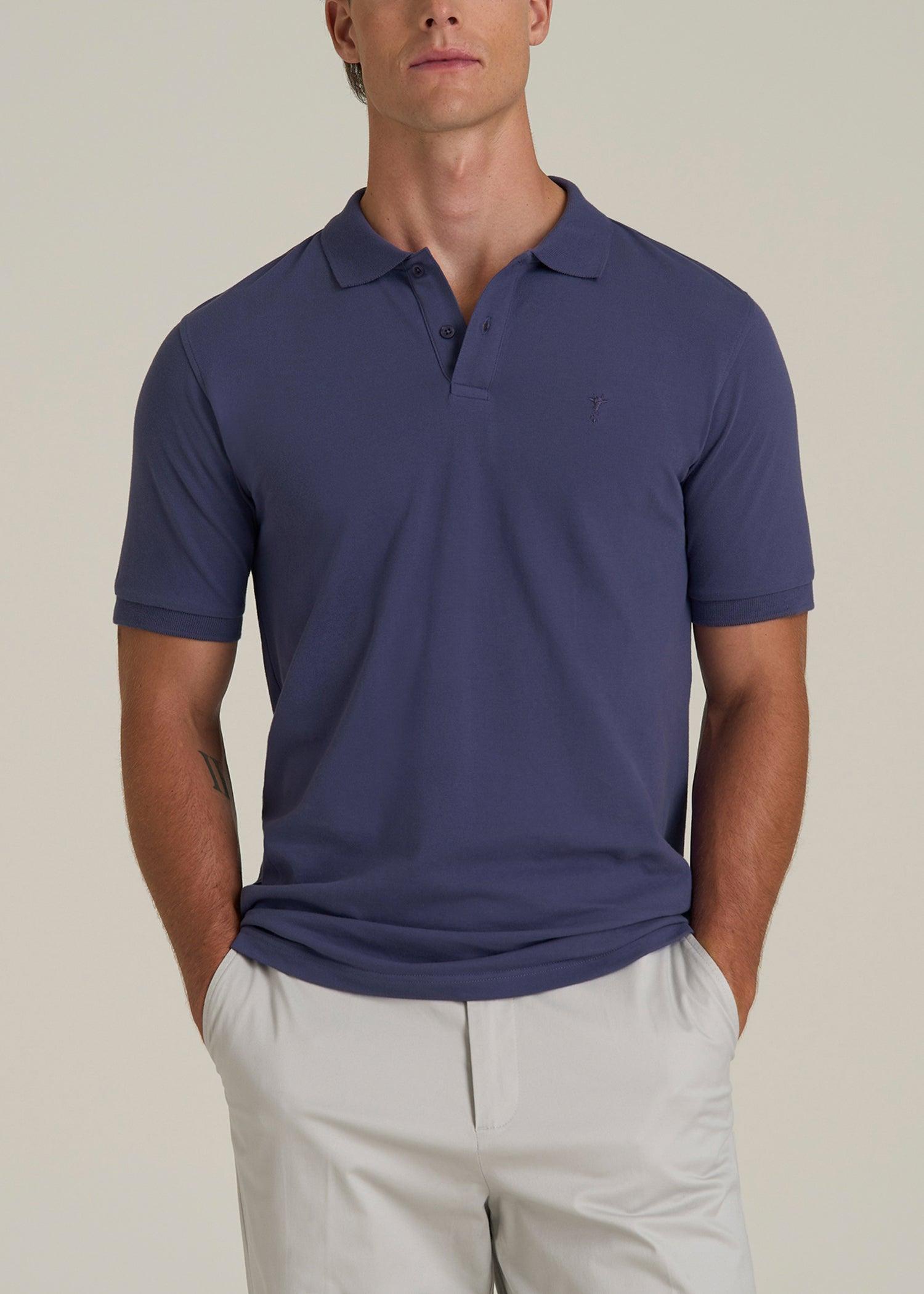 Men's Tall Classic Polo with Embroidered Logo in Future Dusk Male Product Image
