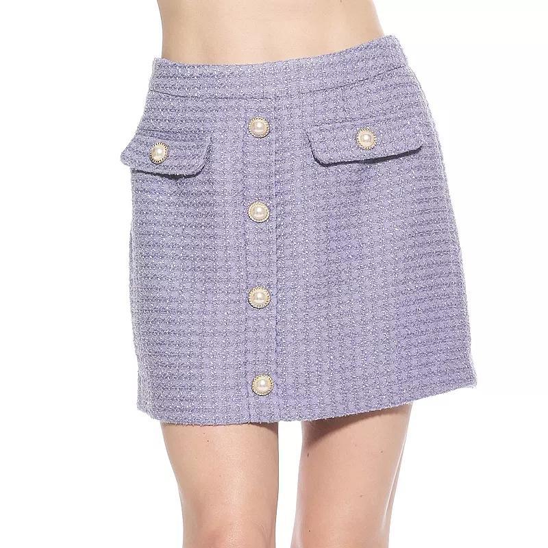 Women's ALEXIA ADMOR Wrenley Classic Tweed Mini Skirt, Size: 10, Pink Product Image