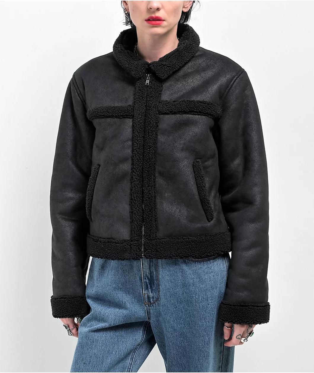 Empyre Hendrix Black Shearling Jacket  Product Image
