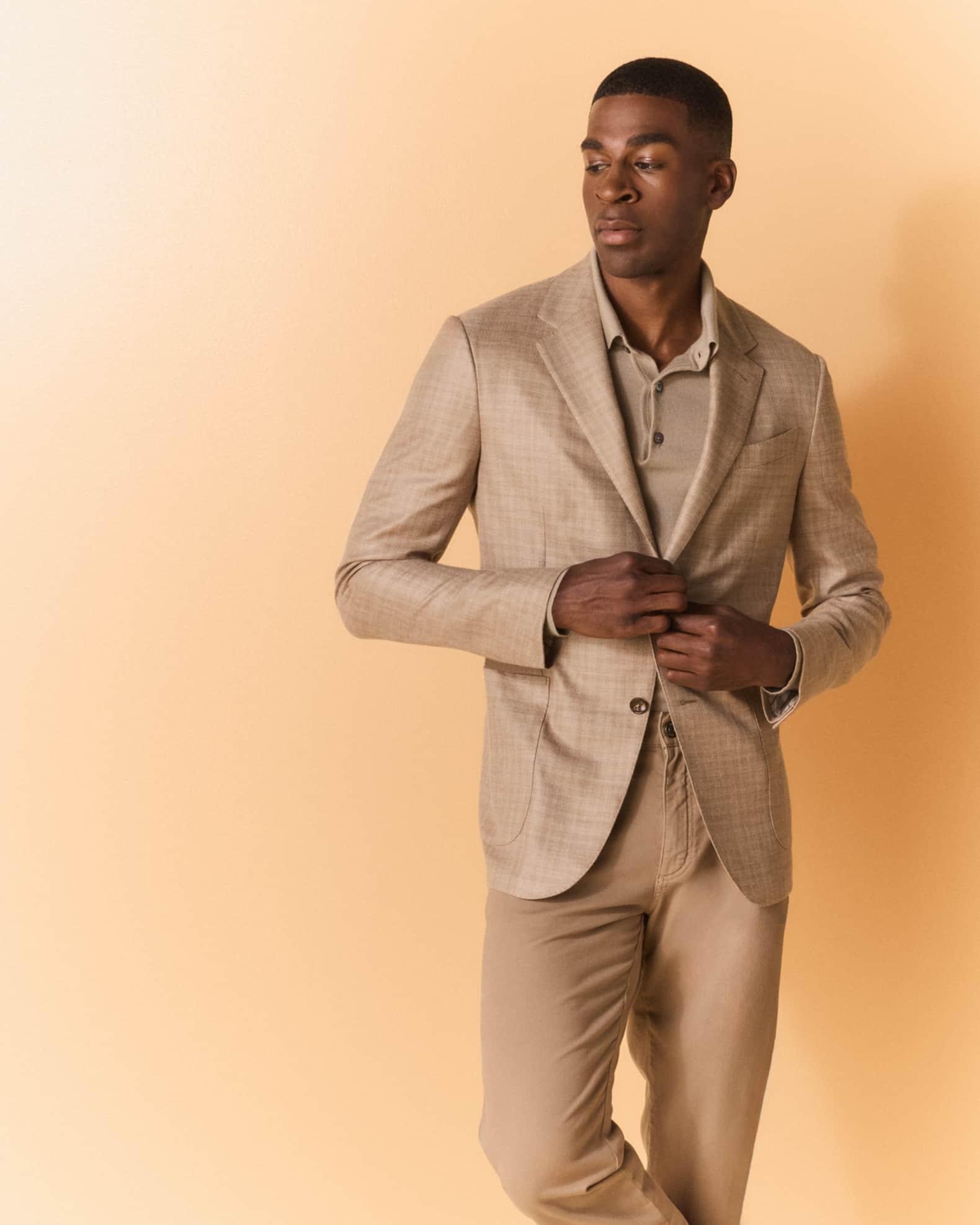 Men's Tonal Plaid Sport Coat Product Image
