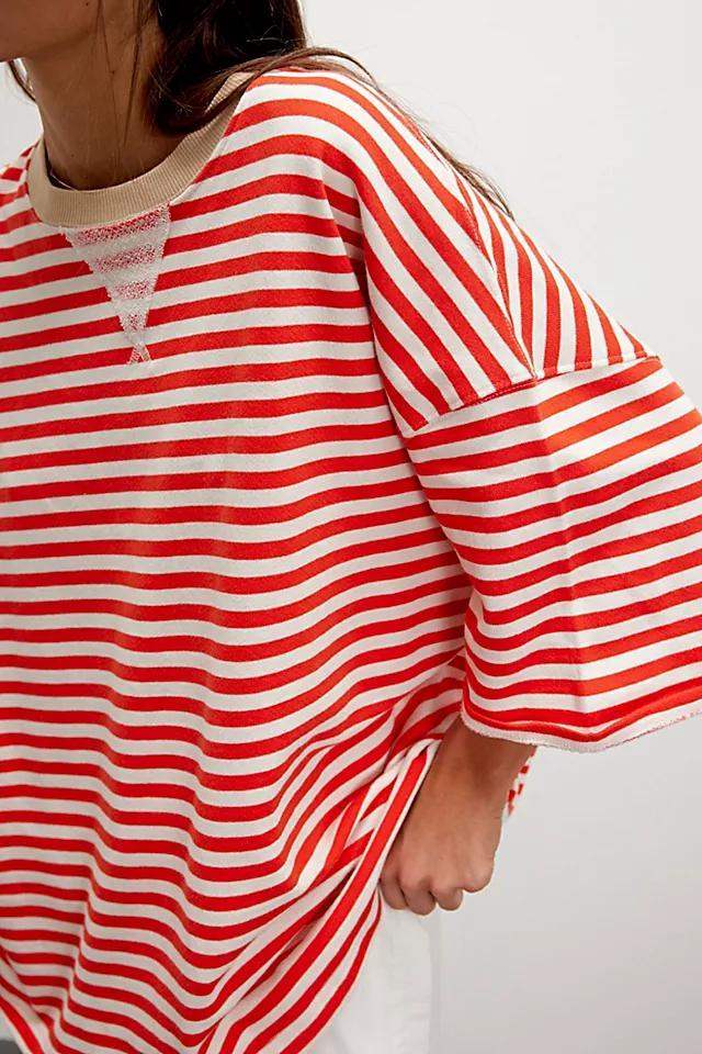 Classic Striped Short-Sleeve Crewneck Product Image