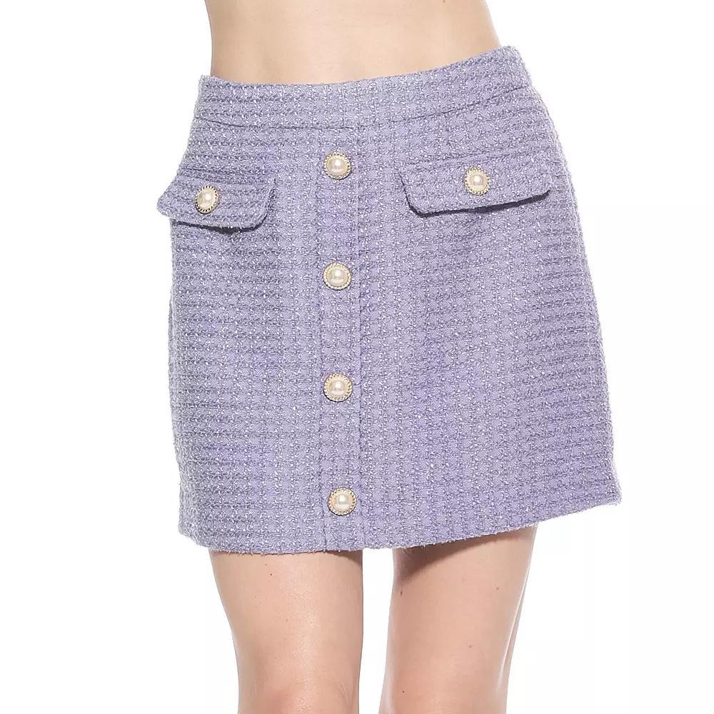 Women's ALEXIA ADMOR Wrenley Classic Tweed Mini Skirt, Size: 10, Pink Product Image