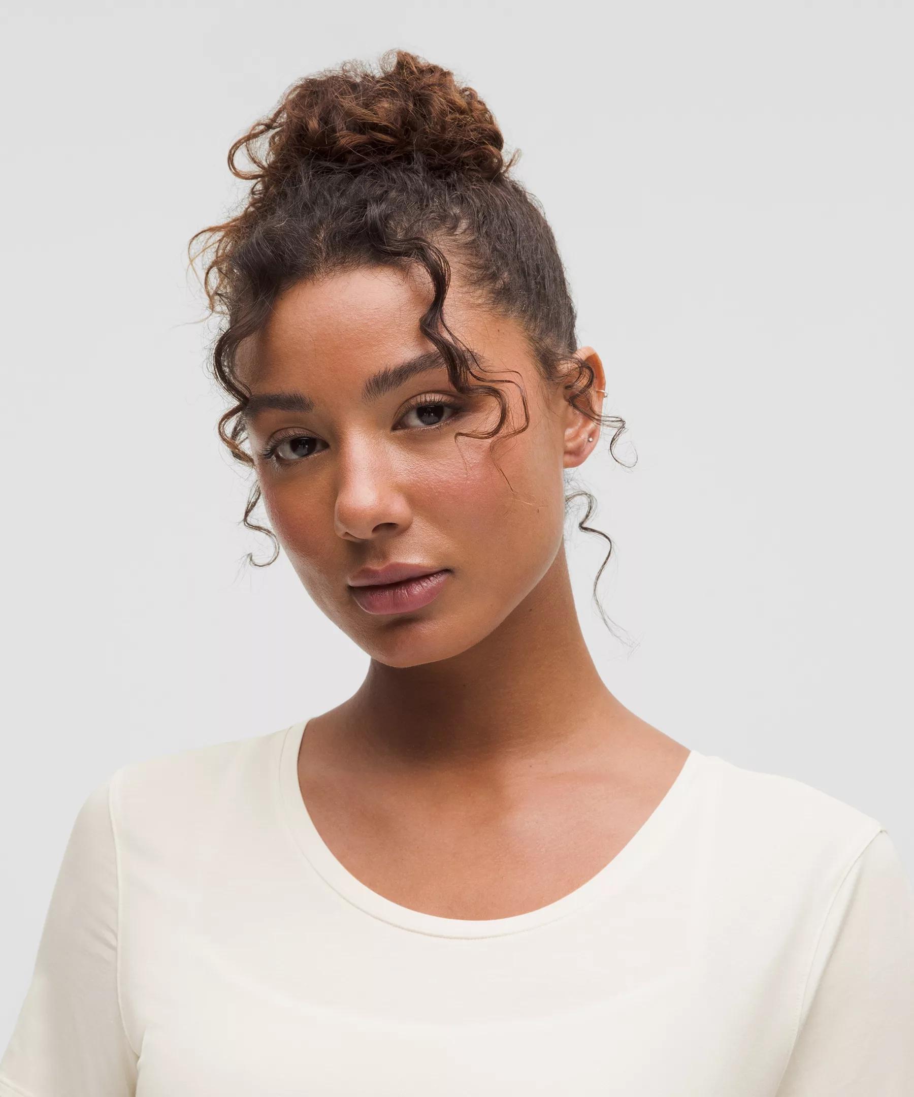 Modal-Silk Twist-Back Short-Sleeve Shirt Product Image