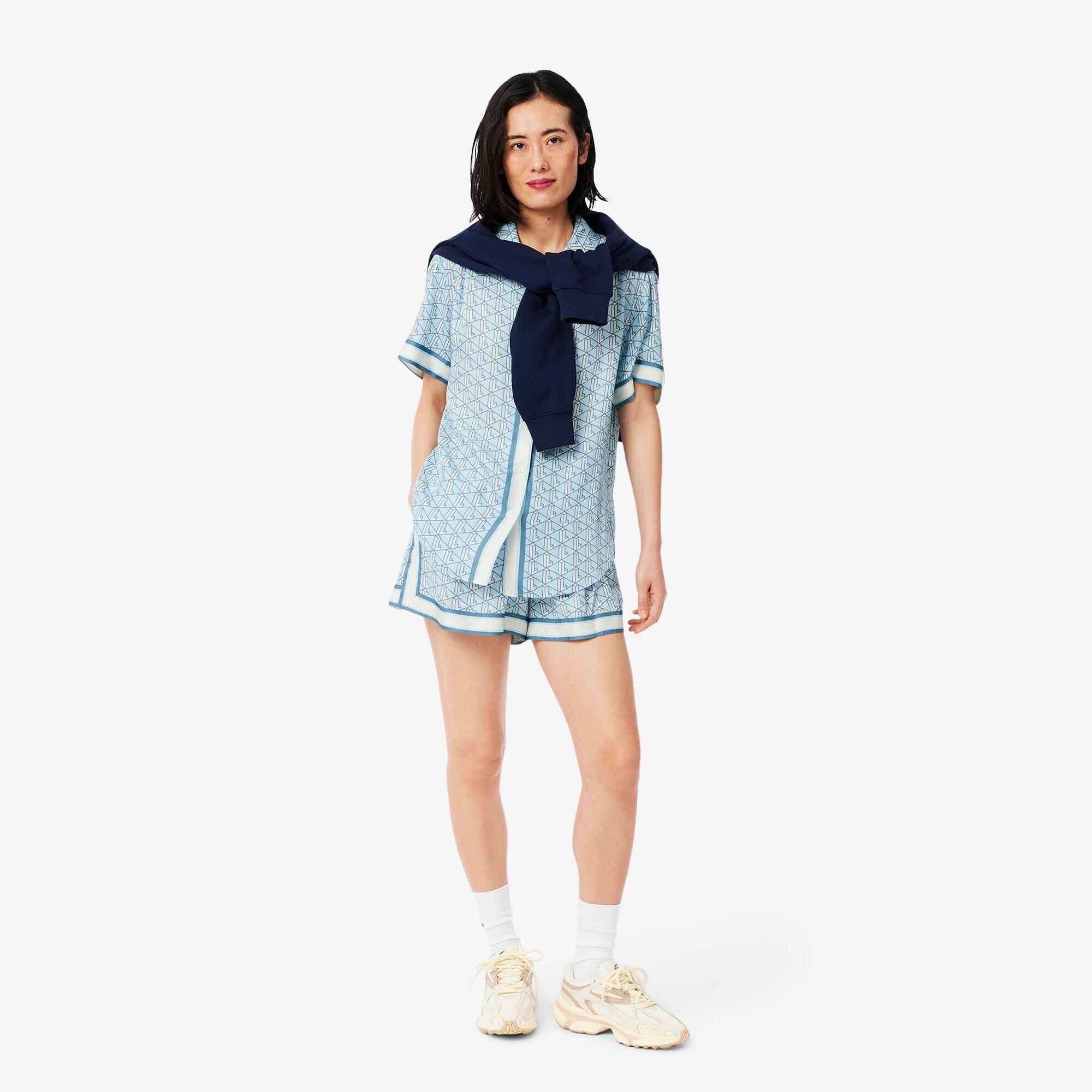 Oversized Monogram Print Shirt Product Image